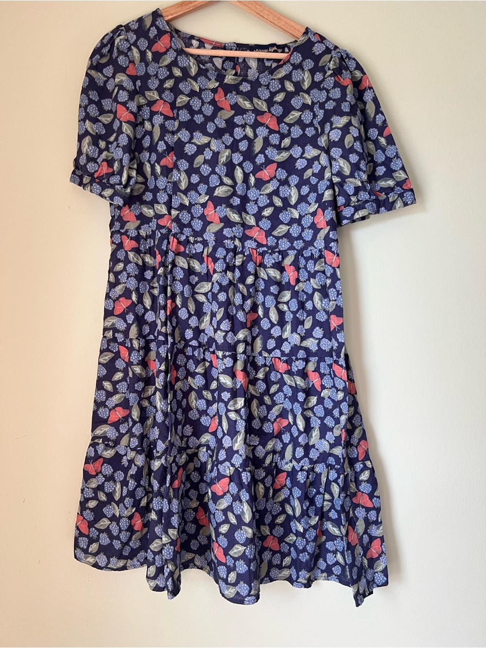 Princess Highway Fig dress in Blackberry and Butterfly print
